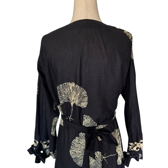 Natalie Martin Danika Cotton Wrap Maxi Dress Floral Size Medium - Picture 5 of 15